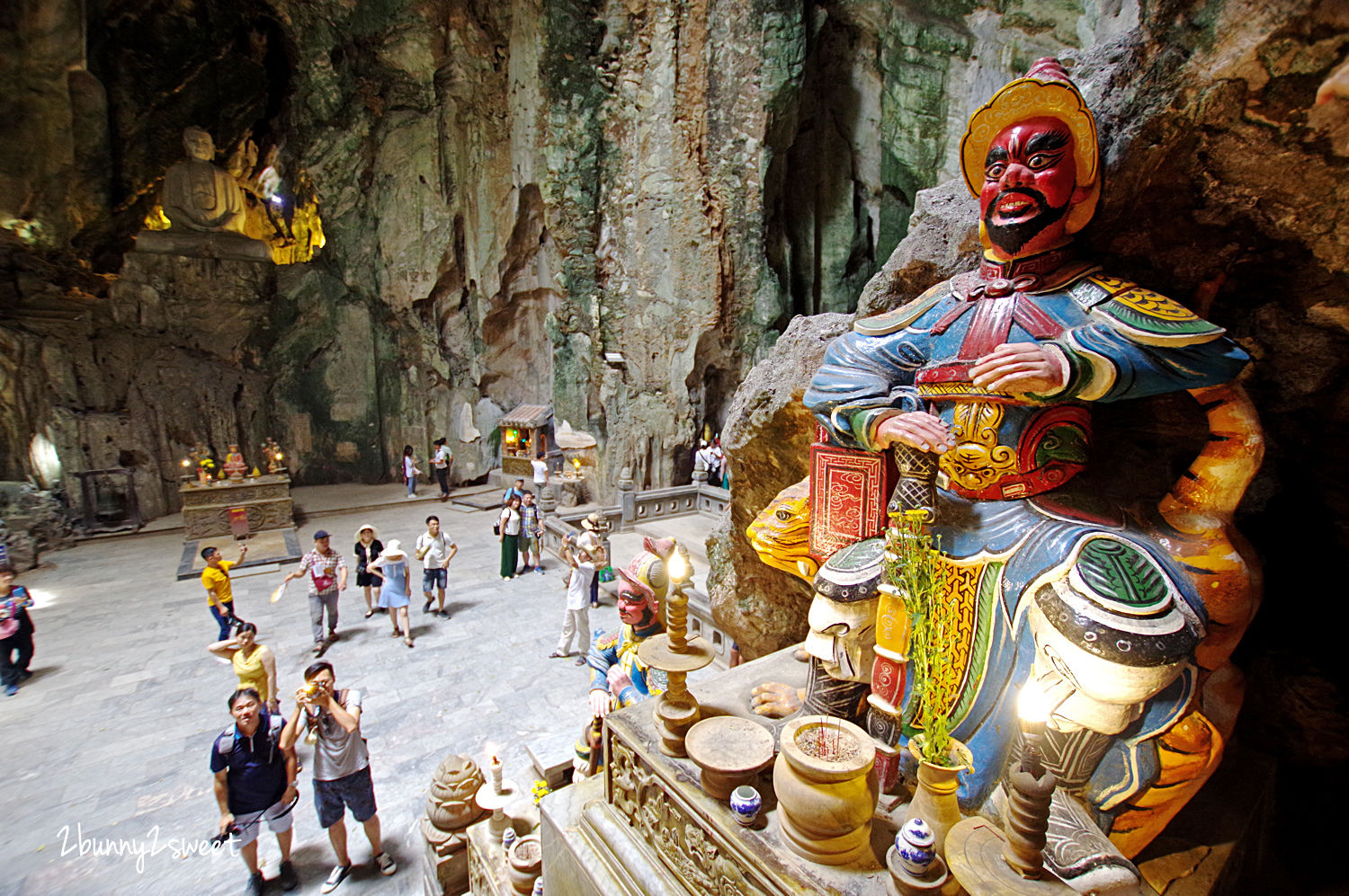 [越南｜峴港。景點] 五行山 Ngũ H&agrave;nh Sơn~大理石山裡藏著莊嚴佛寺、洞窟大佛、壯麗美景～峴港必遊 Marble Mountain｜中越旅遊｜Bamboo Airway 越竹航空｜峴港直航｜誠旺旅行社 愛越峴港 @兔兒毛毛姊妹花