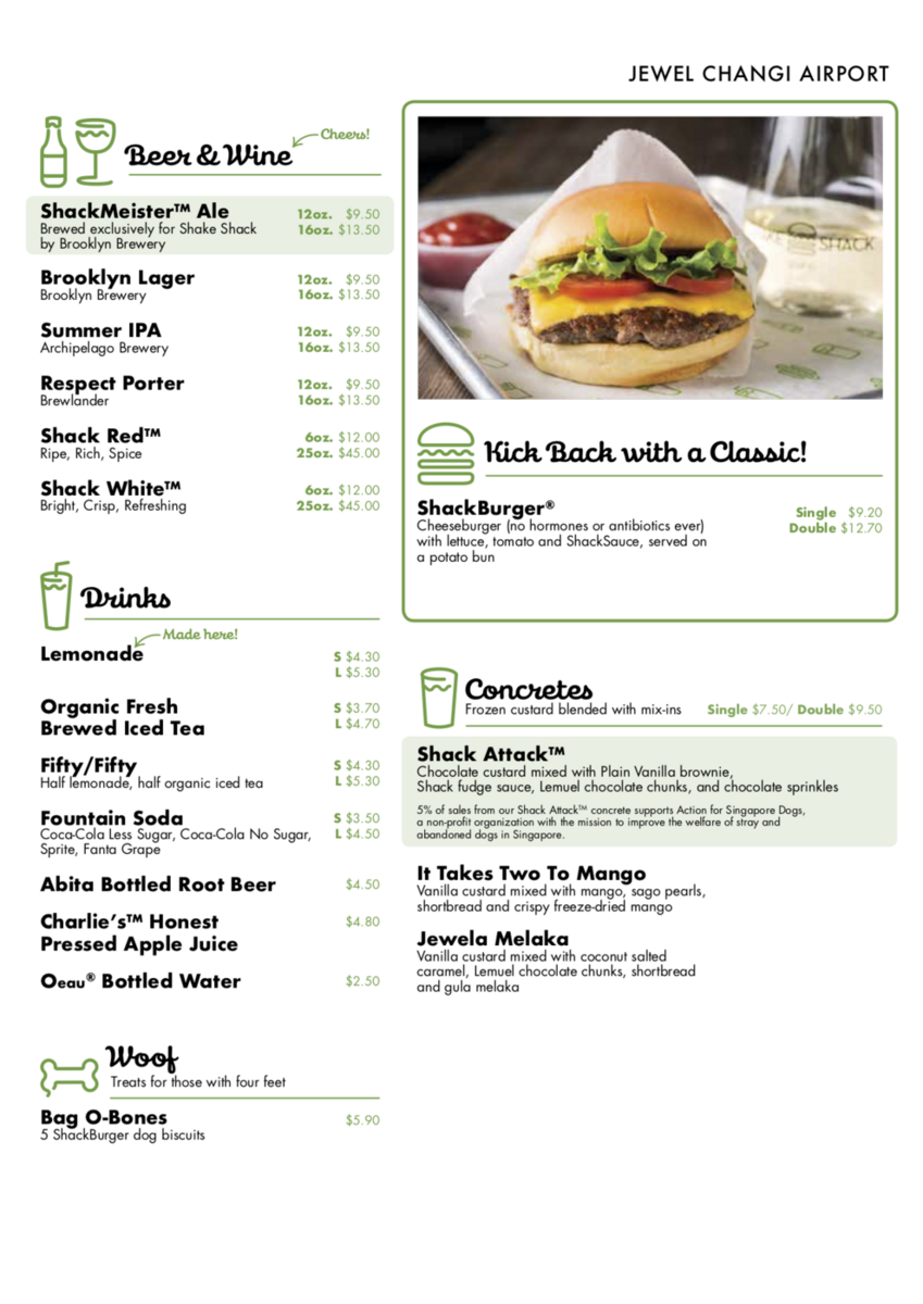 [新加坡｜樟宜。美食] 星耀樟宜必吃 Shake Shack Jewel Changi Airport~美國紐約最好吃漢堡在新加坡的唯一分店，獨家斑蘭奶昔超特別｜位置｜菜單｜限定餐點 @兔兒毛毛姊妹花