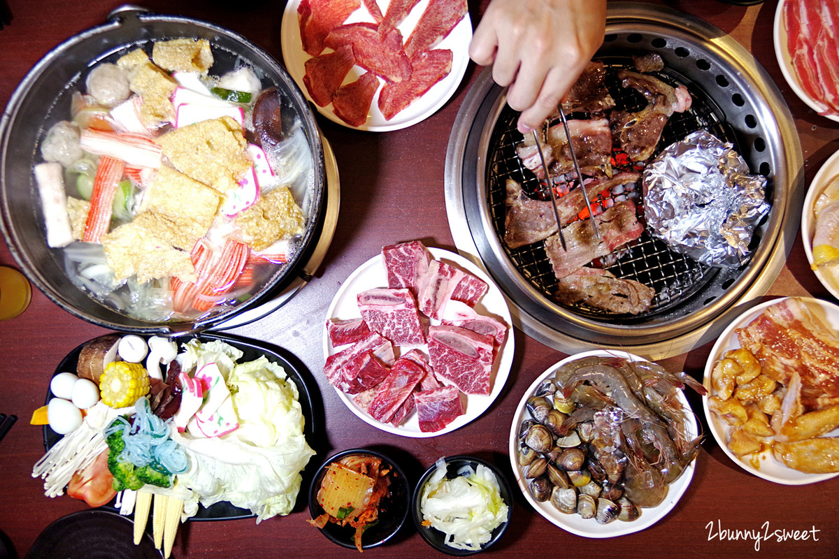[宜蘭。美食] 原田屋燒肉鍋物～假日中午 388 就可以燒肉吃到飽!!彩虹貝、櫻桃鴨、比臉還大的霜降牛排通通拿來烤，火烤兩吃還附哈根達斯冰淇淋｜宜蘭燒肉吃到飽推薦｜免費停車 @兔兒毛毛姊妹花