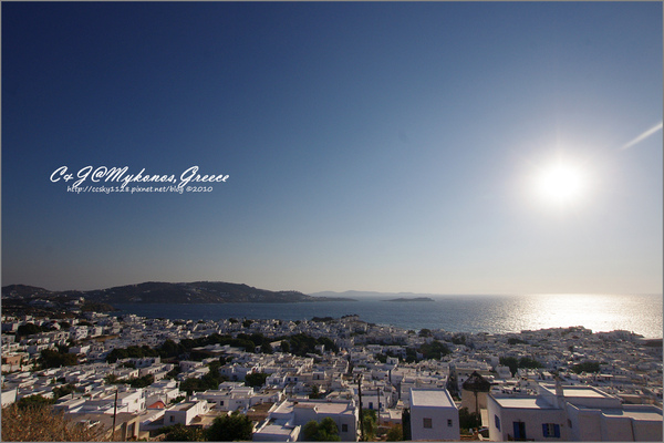 [2010 Greece] 。第八章。 Mykonos 的純白 Starbucks & 孤單的波尼風車 @兔兒毛毛姊妹花